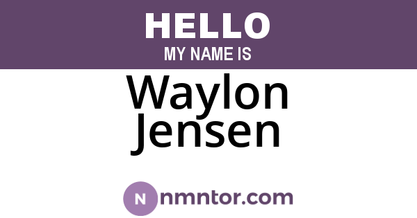 Waylon Jensen