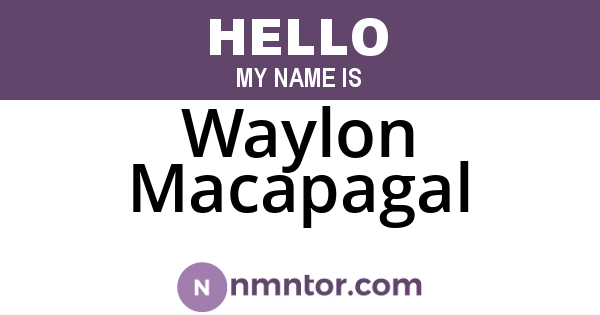 Waylon Macapagal