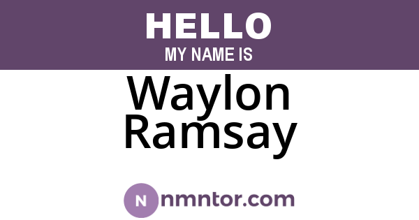 Waylon Ramsay