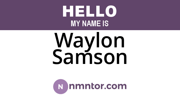 Waylon Samson
