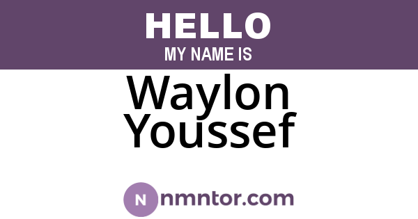 Waylon Youssef