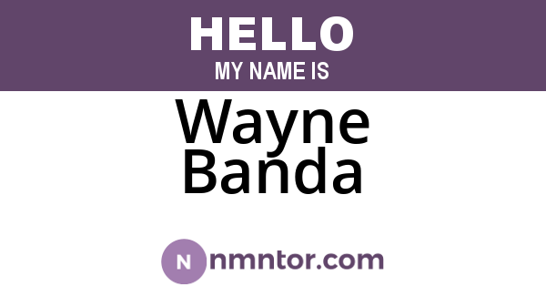 Wayne Banda