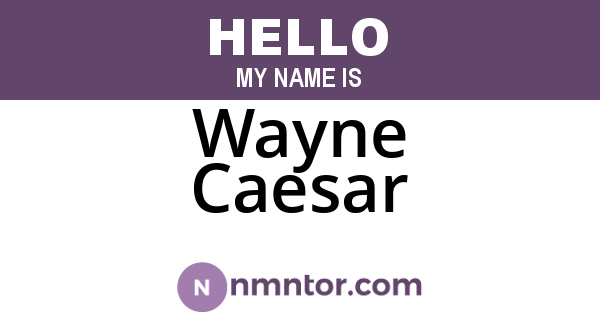 Wayne Caesar
