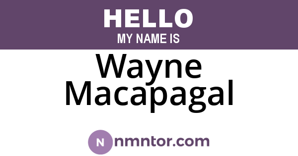 Wayne Macapagal
