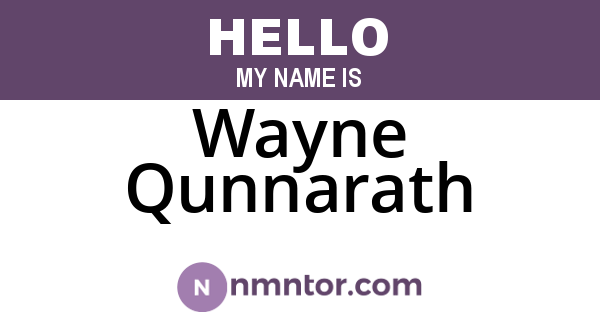 Wayne Qunnarath