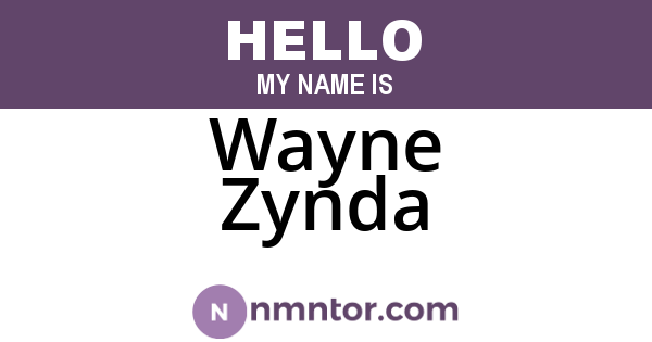Wayne Zynda