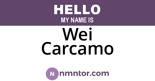 Wei Carcamo