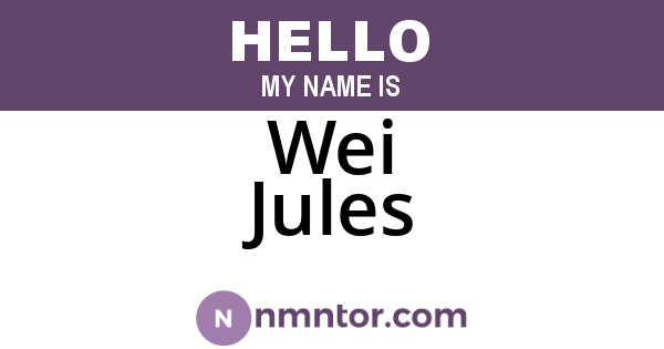 Wei Jules