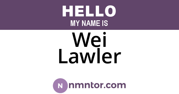 Wei Lawler