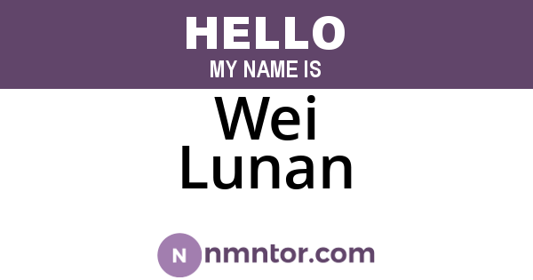 Wei Lunan