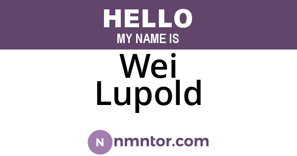 Wei Lupold