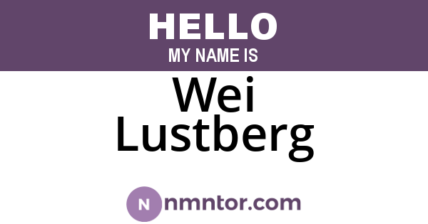 Wei Lustberg