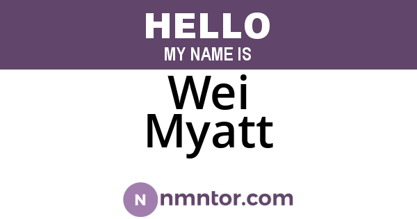 Wei Myatt