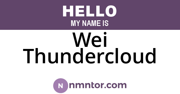 Wei Thundercloud