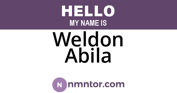 Weldon Abila