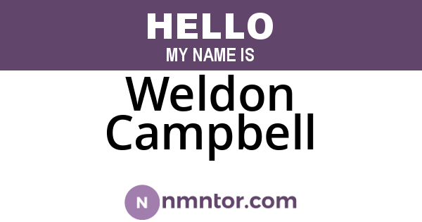 Weldon Campbell