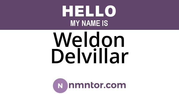 Weldon Delvillar