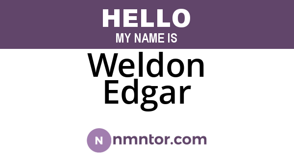 Weldon Edgar