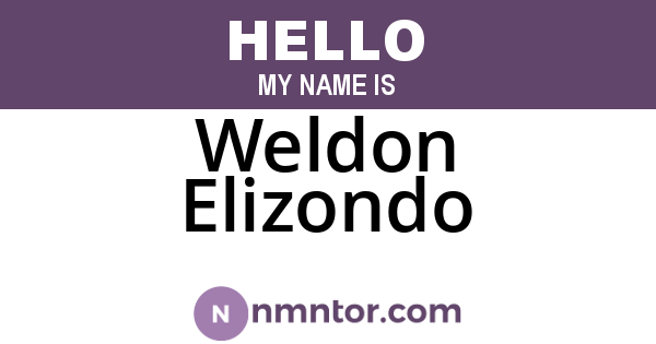 Weldon Elizondo