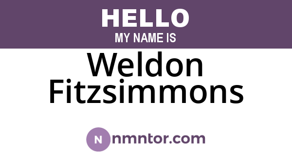 Weldon Fitzsimmons