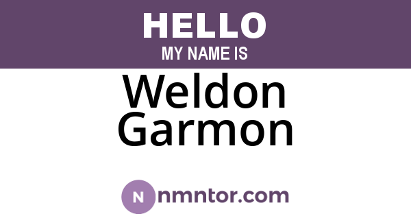 Weldon Garmon