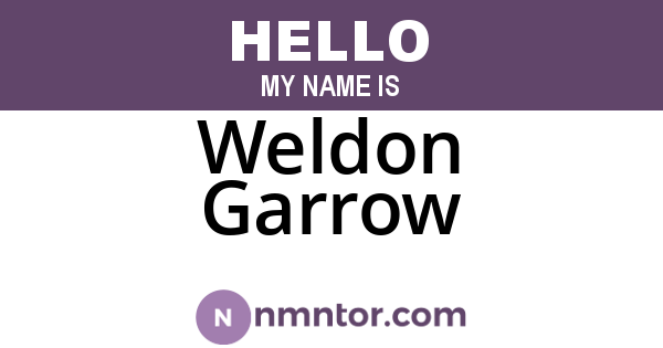 Weldon Garrow