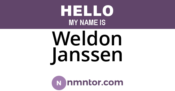 Weldon Janssen