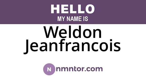 Weldon Jeanfrancois