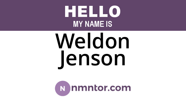 Weldon Jenson