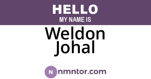 Weldon Johal