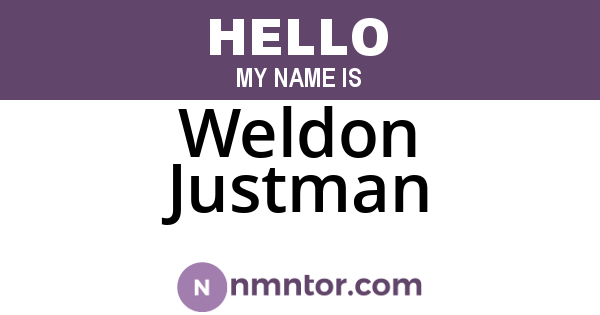 Weldon Justman