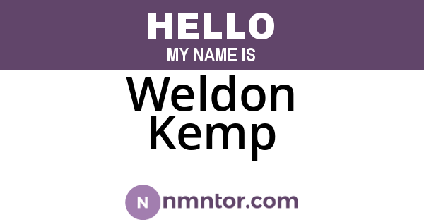 Weldon Kemp