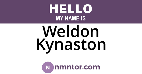 Weldon Kynaston