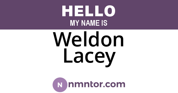 Weldon Lacey