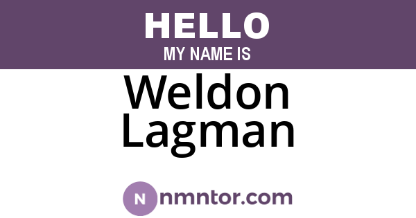 Weldon Lagman