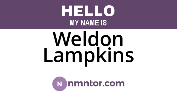 Weldon Lampkins