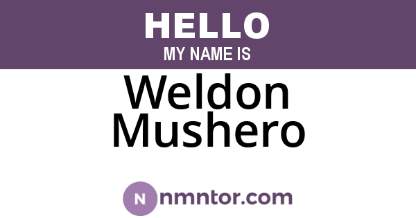 Weldon Mushero