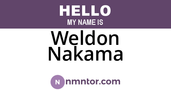 Weldon Nakama