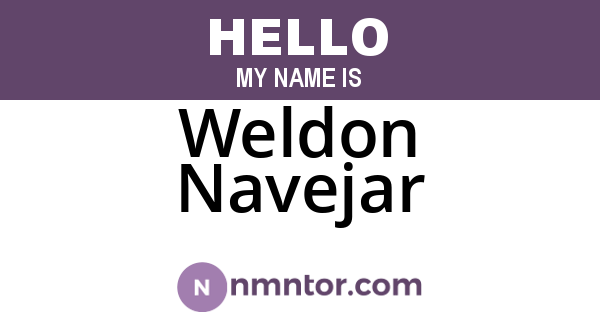 Weldon Navejar