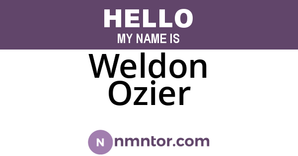 Weldon Ozier