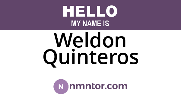 Weldon Quinteros