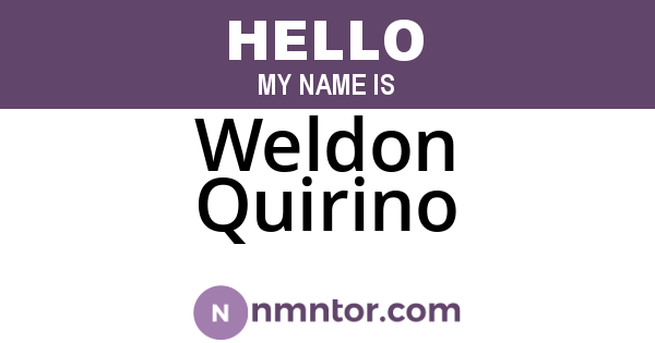 Weldon Quirino
