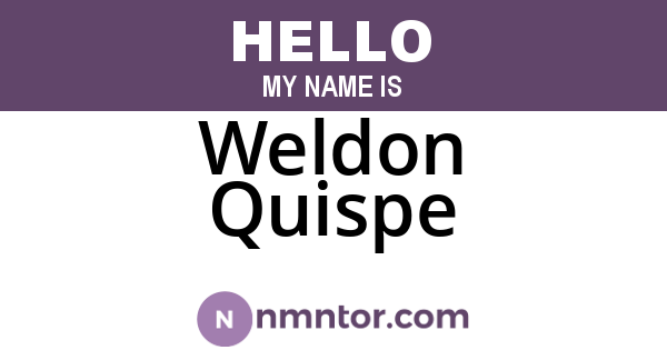 Weldon Quispe