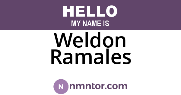 Weldon Ramales