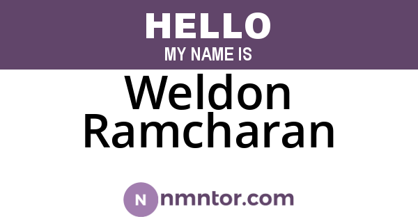 Weldon Ramcharan