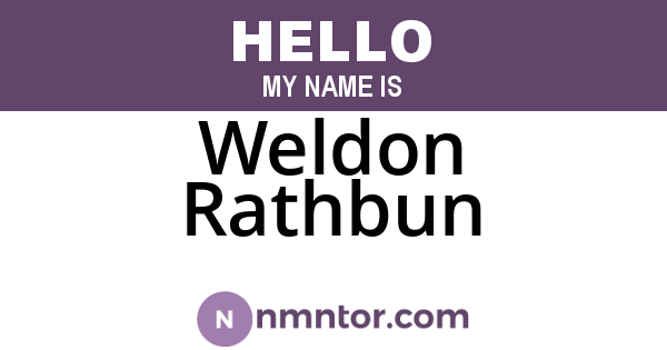 Weldon Rathbun