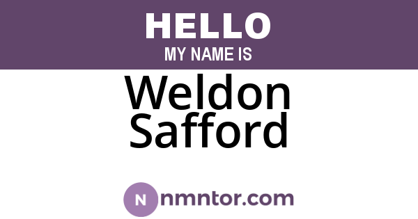 Weldon Safford