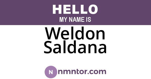 Weldon Saldana