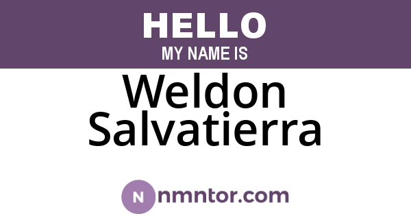 Weldon Salvatierra