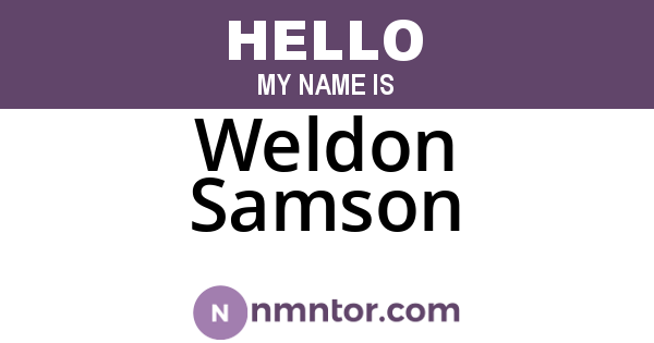 Weldon Samson